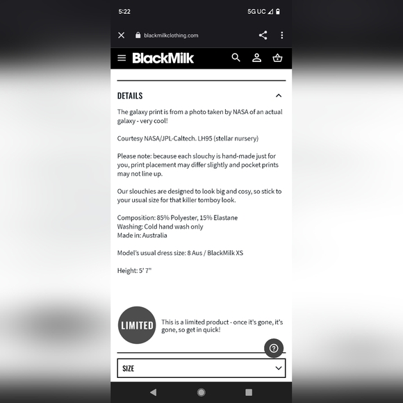 GALAXY BLUE SLOUCHY - LIMITED - Picture 2 of 8